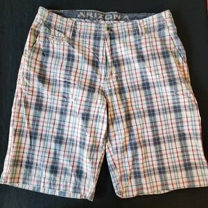 Mens Arizona Jeans Co Plaid Shorts, Size 38
